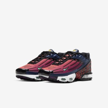 Nike Air Max Plus 3 - Nagyobb Gyerek Utcai Cipő - Kék/Lila/Zöld